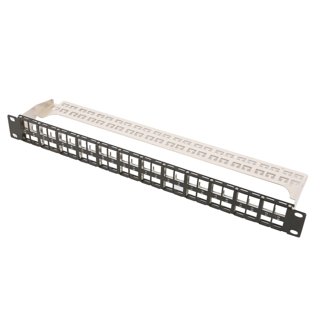 1U 48 Port Compact အမျိုးအစား UTP အလွတ် patch panel 
